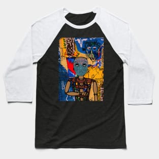 R2D2 NFT - Unique Traits with Puppet Mask and Street Art Background Baseball T-Shirt